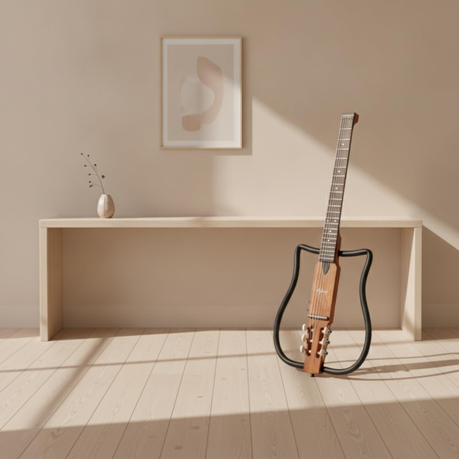 predolo Faltgitarre faltbar silent guitar kompakt kopflos Gitarre für Gitarrenschüler, Musiker