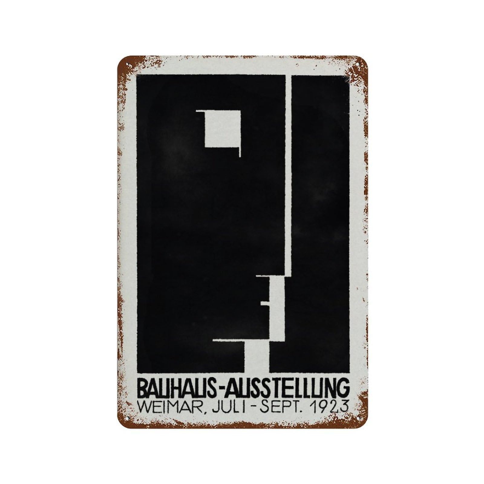 xiaoxiaoshen Bauhaus Exhibition Minimalist Wall Decor Art Metal Tin Poster Modern Home Decor Art Home Bar Shop Decorations Vintage Sign 30x20cm