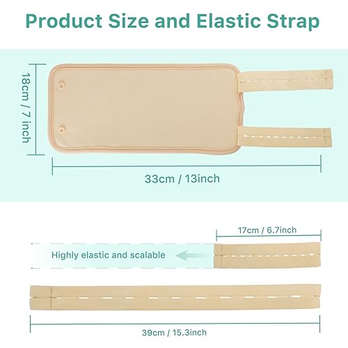 Miniatura 2 de Paquete de aceite de ricino jamaicano para rodilla, aceite de ricino orgánico reutilizable, botella de vidrio prensado en frío, correa elástica