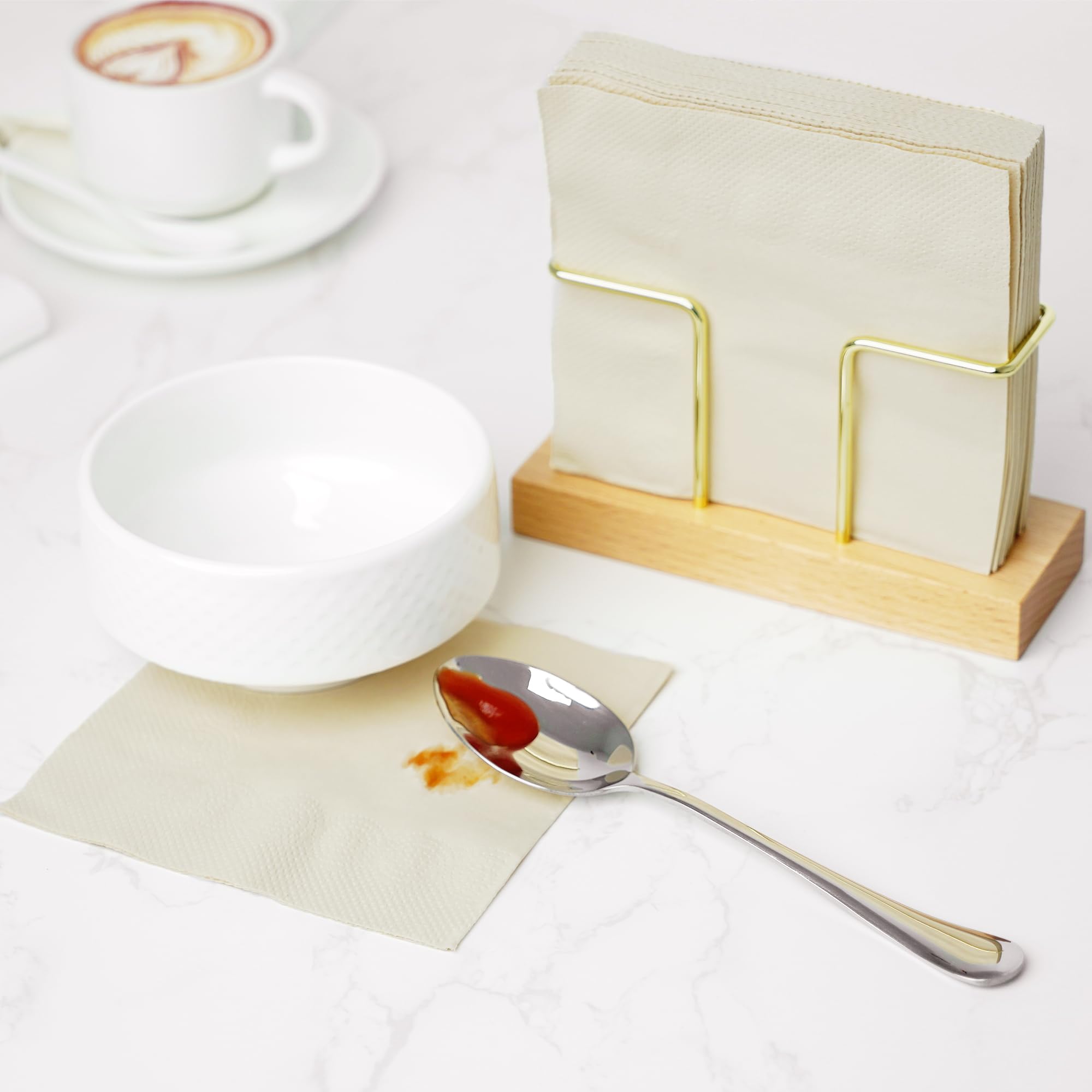 JINVOGREE - 1000 servilletas de cóctel de bambú desechables de 2 capas plegadas de 5.3 x 5.3 pulgadas, respetuosas con el medio ambiente, compostables, para bares, almuerzos, fiestas, restaurantes y