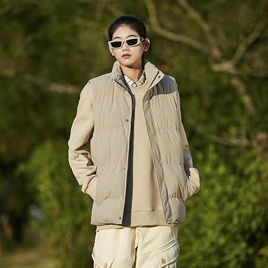   ダウンベスト オリーブ色 Amazon | [lsjdln] ベスト メンズ ダウンベスト 無地 暖かい