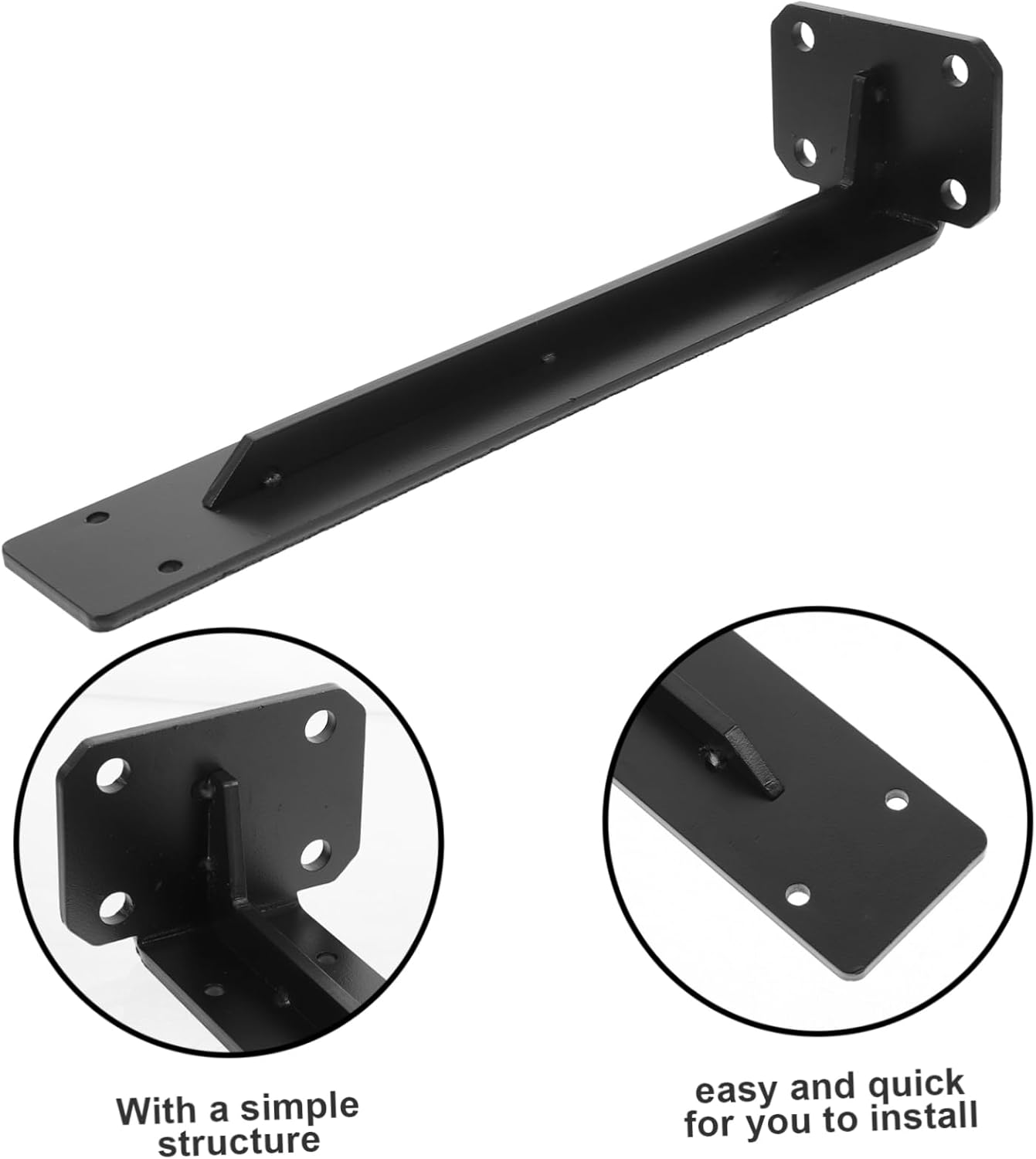 Heavy-Duty Shelf Bracket for Wall Mounting Invisible Floating Shelf Support Design for Bookshelves and Display Racks Easy Installation Accessories