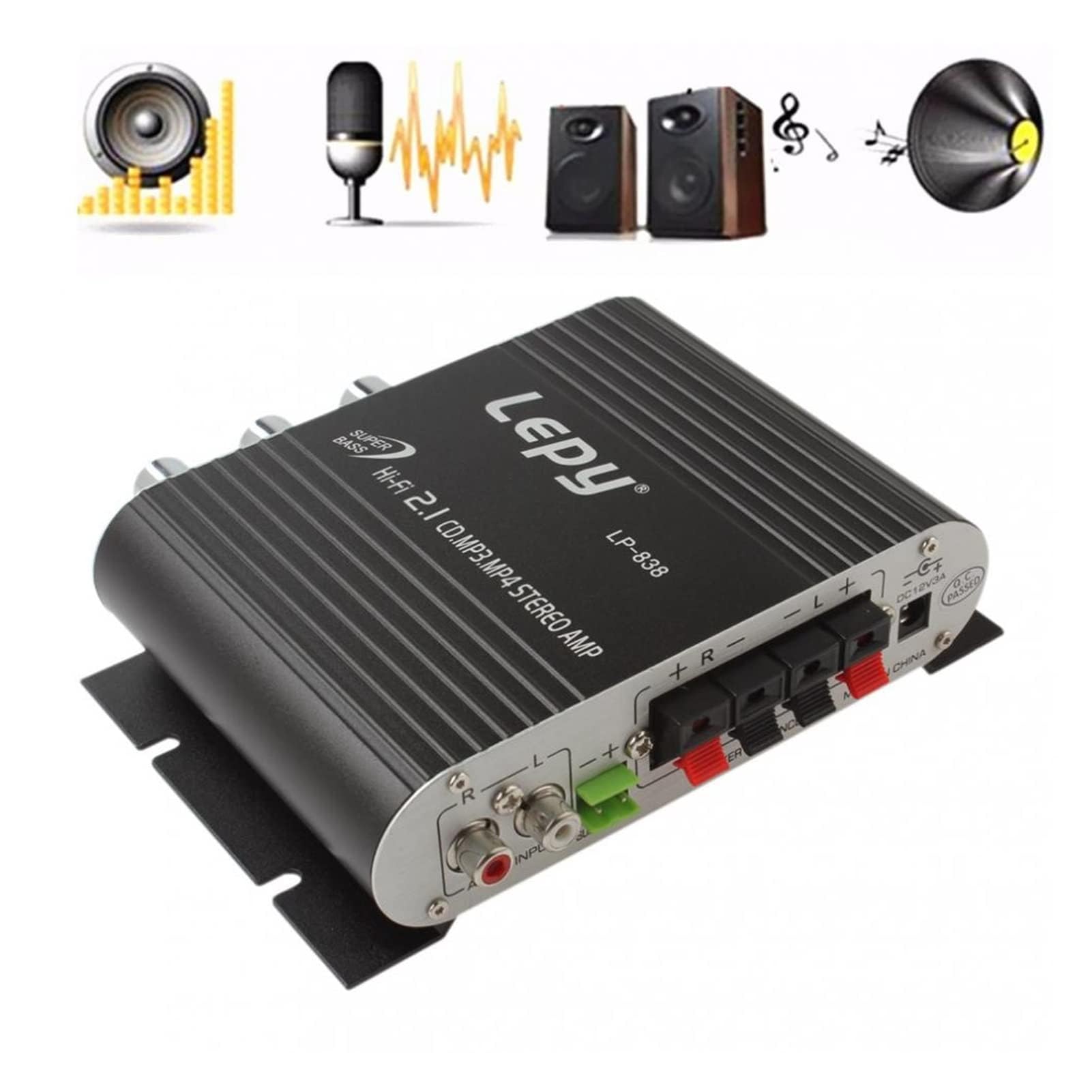 Amazon.co.jp: 車載用マルチチャネルアンプ 1で2v3a電源+オーディオ