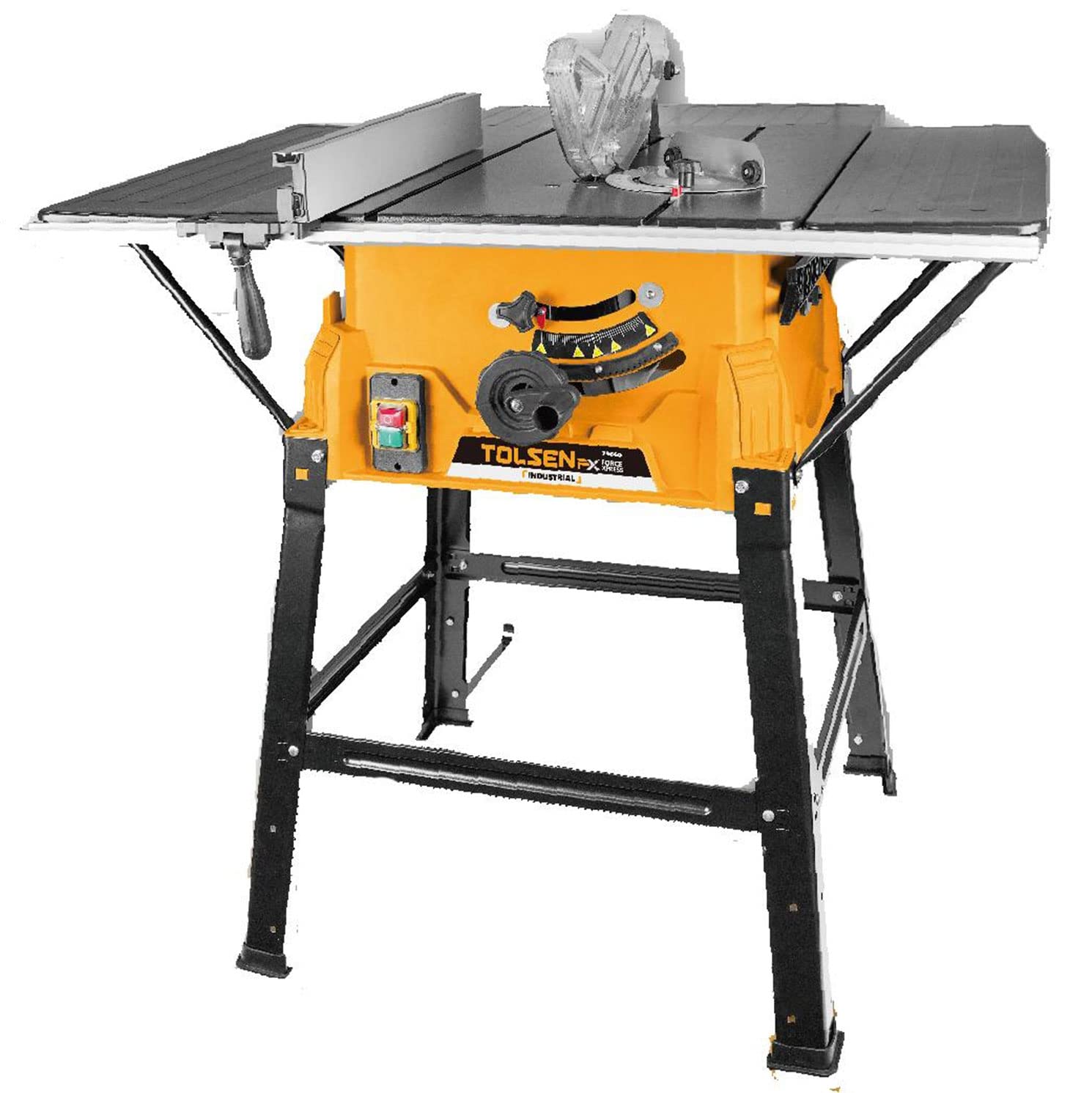 Banco Sierra 1500w Tolsen Tools Dimensiones de la mesa principal: 546 x 630 mm Campo de inclinación hoja: 0°- 45°
