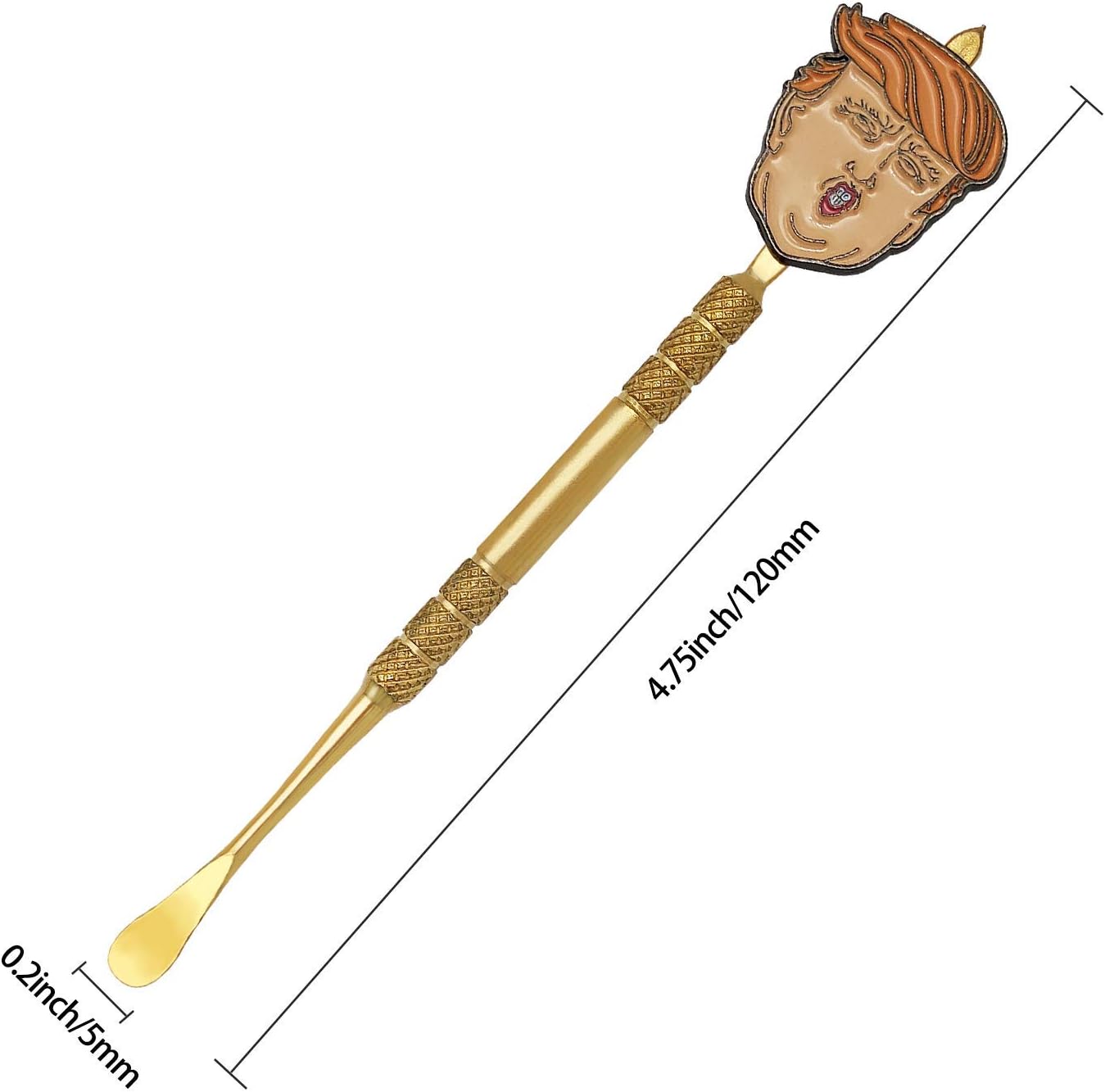 2 Pack 4.7 Inch Wax Carving Tool, Trump Toy Gift Stainless Steel Wax Sculpting Tool (Gold）