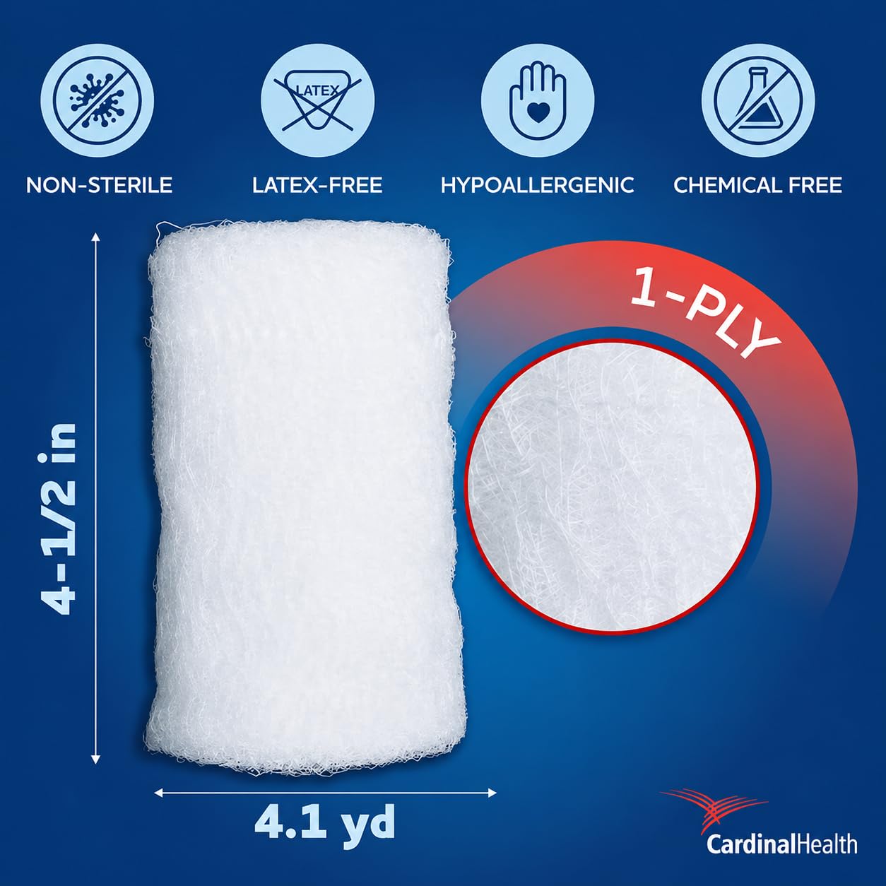 Kerlix™ Gauze Bandage Rolls, 4.5 in x 4.1 yd, 6-Ply Cotton Gauze, Highly Absorbent Wound Dressing & Medical Gauze Wrap, Soft Gauze Wrap, Latex‑Free, 12 Rolls per Carton — Amazon image 2
