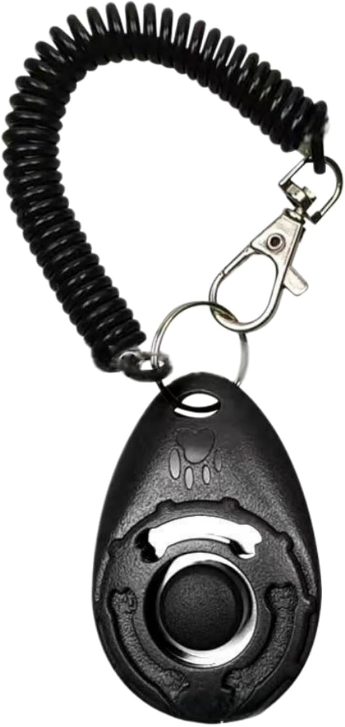 1-Pack Pet Clicker for Dogs – Easy-to-Use Training Clicker with Wrist Strap – Perfect for Puppy Potty Training, Bark Control & Sit/Stay Commands – Effective Positive Reinforcement Tool (black)