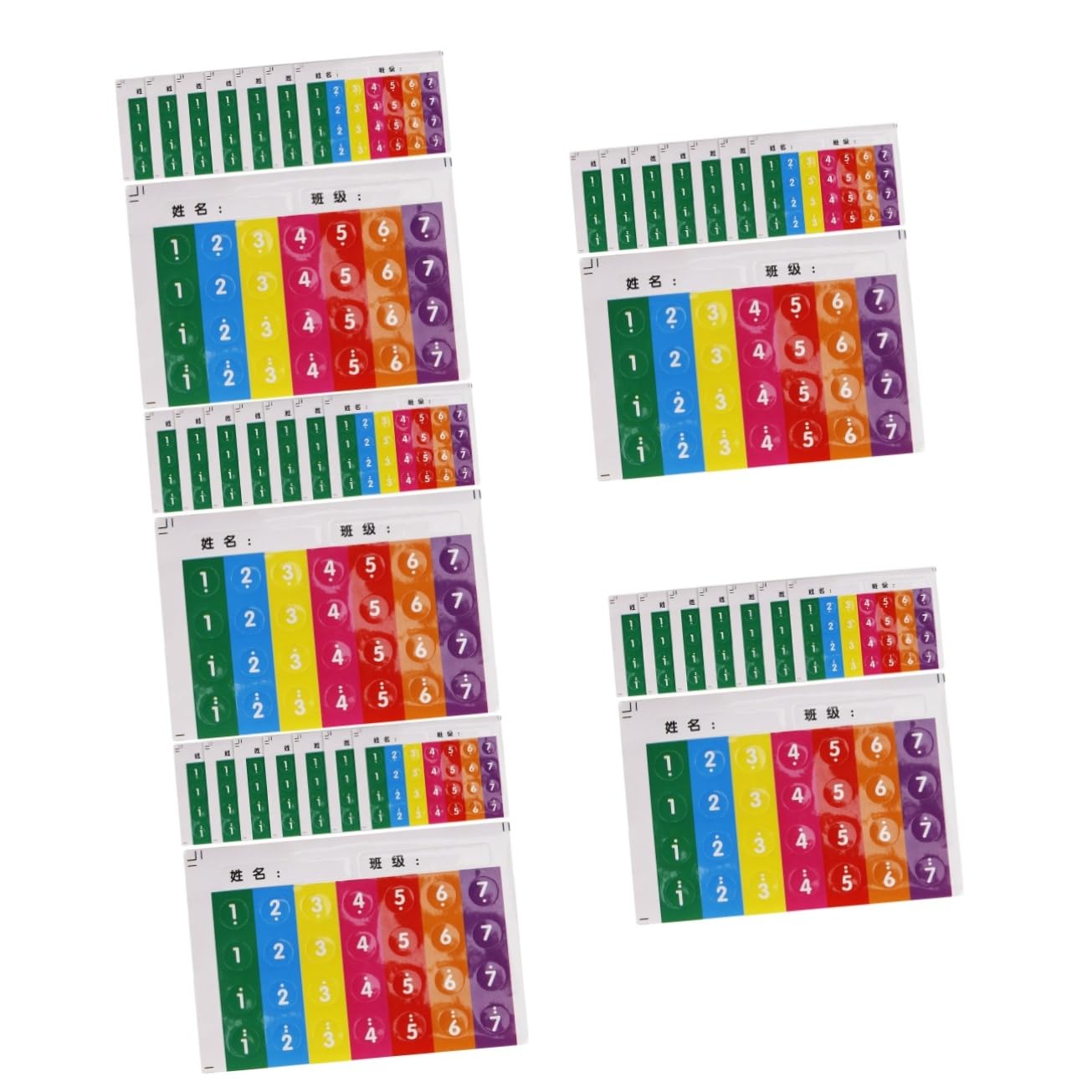 Totority 5sets Flute Note Sticker Set Pan Flute Accessory Large Font Percussion Stickers Beginner Music Instrument Easy to Use 8pcs*5