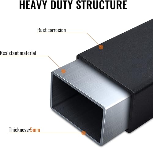 Miniatura 7 de MAHLER GATES Horquillas de palet de alta resistencia de 4000 libras con barra antivuelco, accesorio de tractor de 58.86 pulgadas con barra