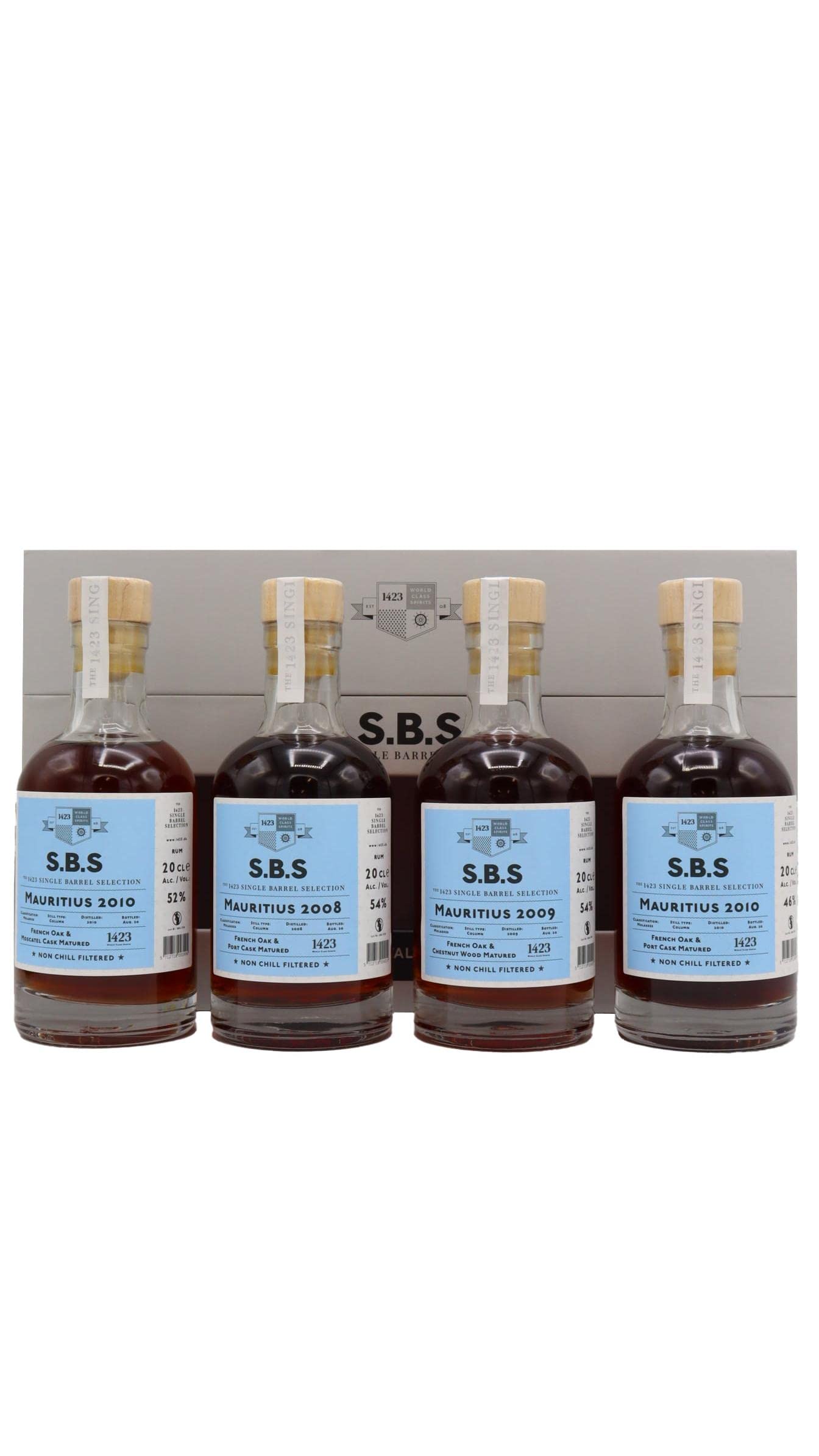 1423 S.B.S MAURITIUS Experimental Cask Series 2008/2009/ 2010 51,5% - 4 x 200ml in Giftbox