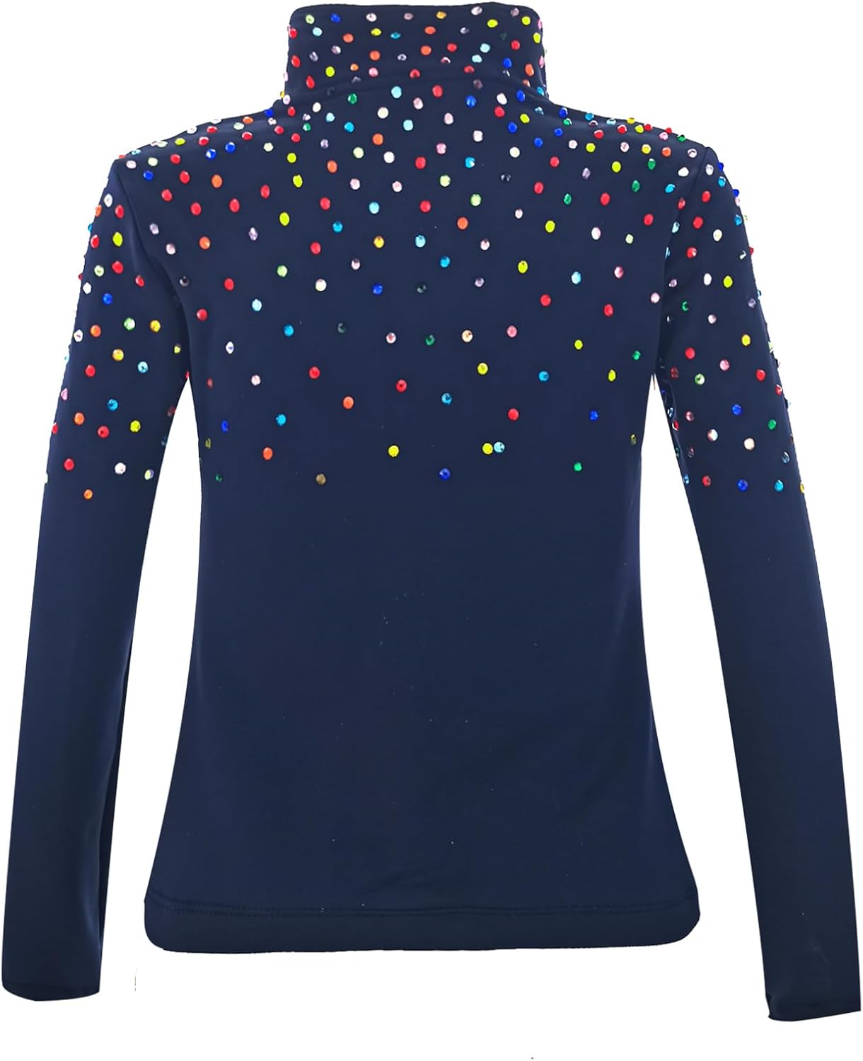 Girl's Ice Figure Skating Training Suit with Colorful Diamond Plush Premium Skating Training Clothes for Young Skaters