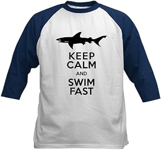 CafePress Sharks! Keep Calm Swim Fast Kids Jersey