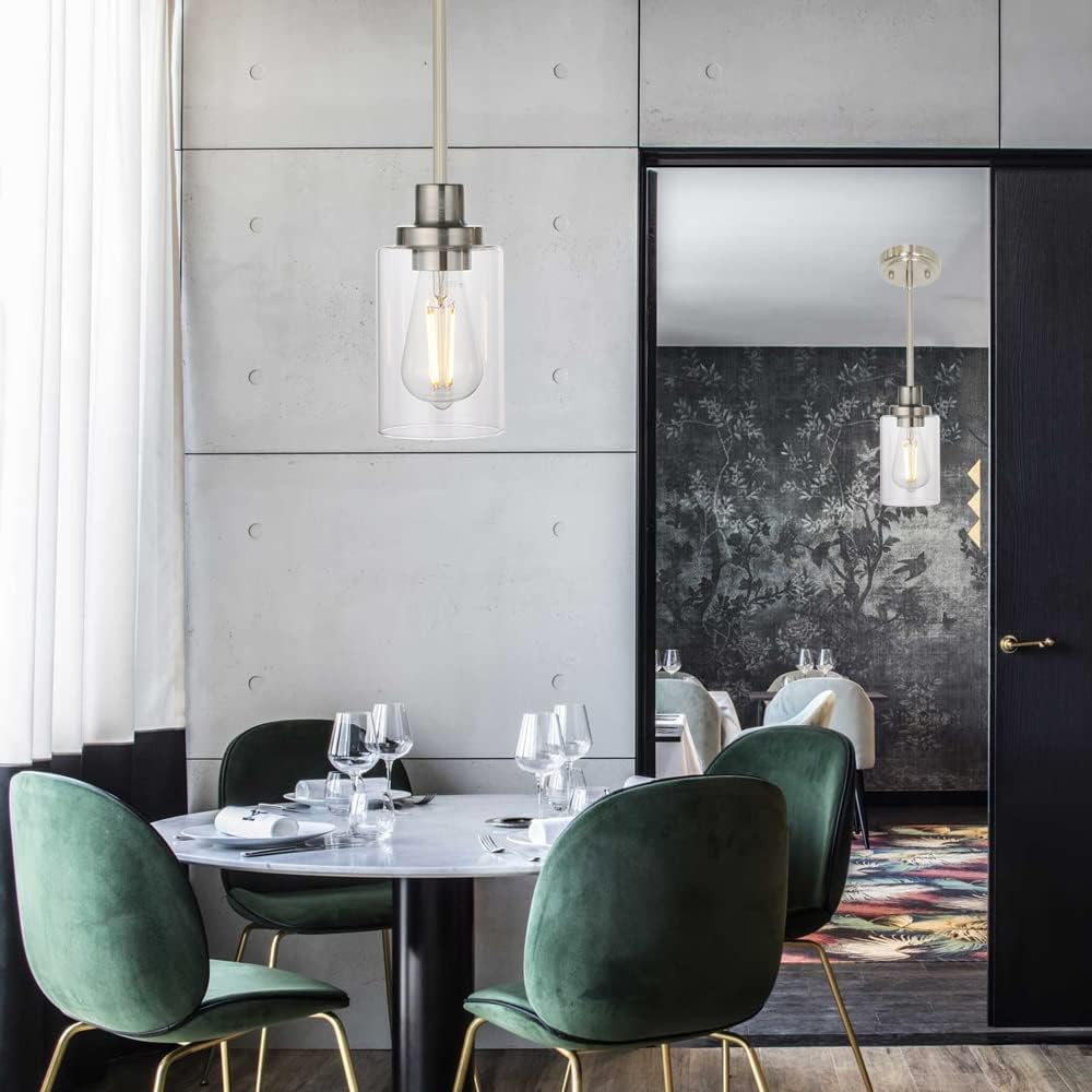 MELUCEE Mini Pendant Light installed in a dining area, providing task lighting over a table.