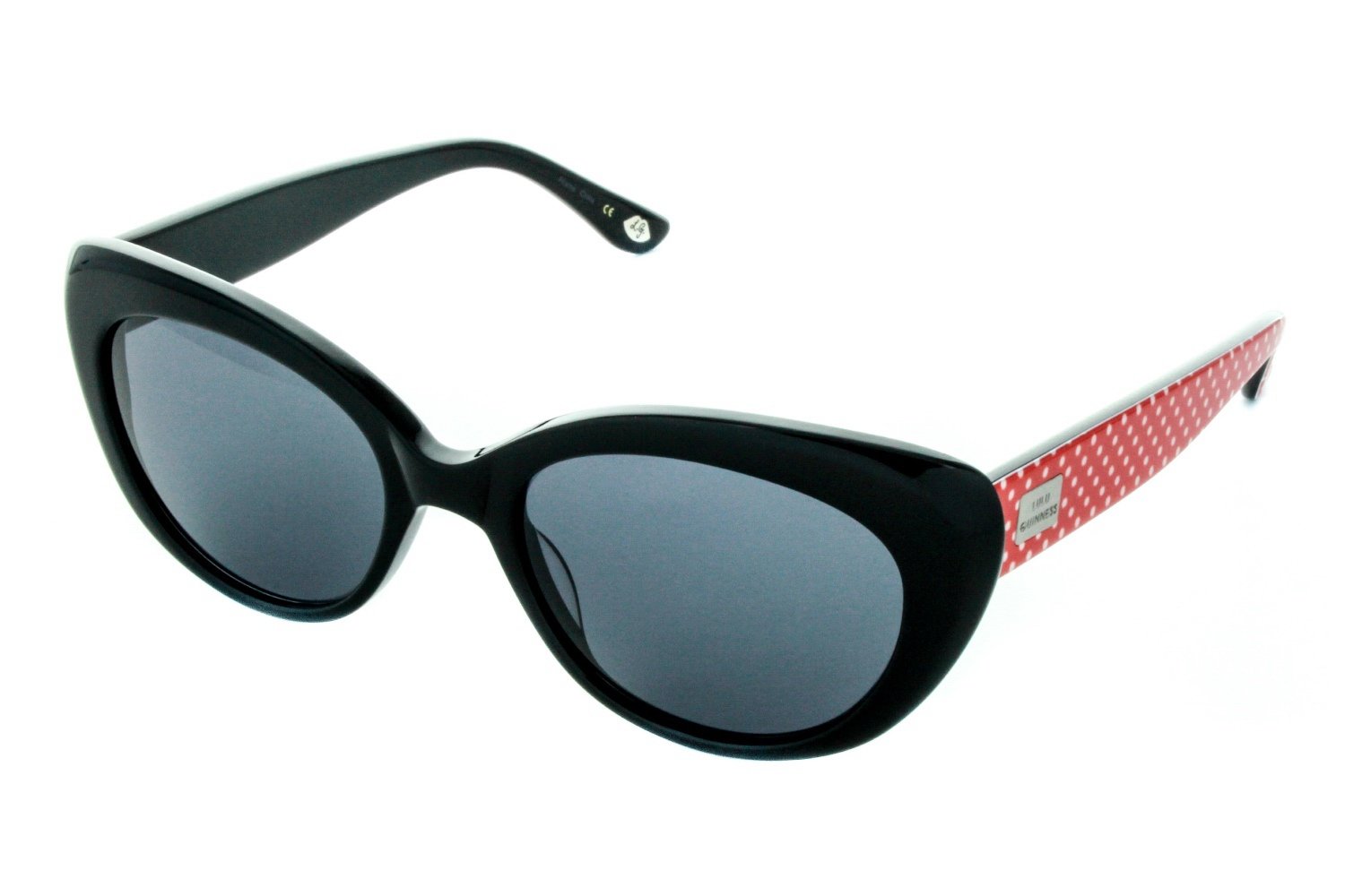 Lulu Guinness Womens Sunglasses L103 Black With Red White Dots