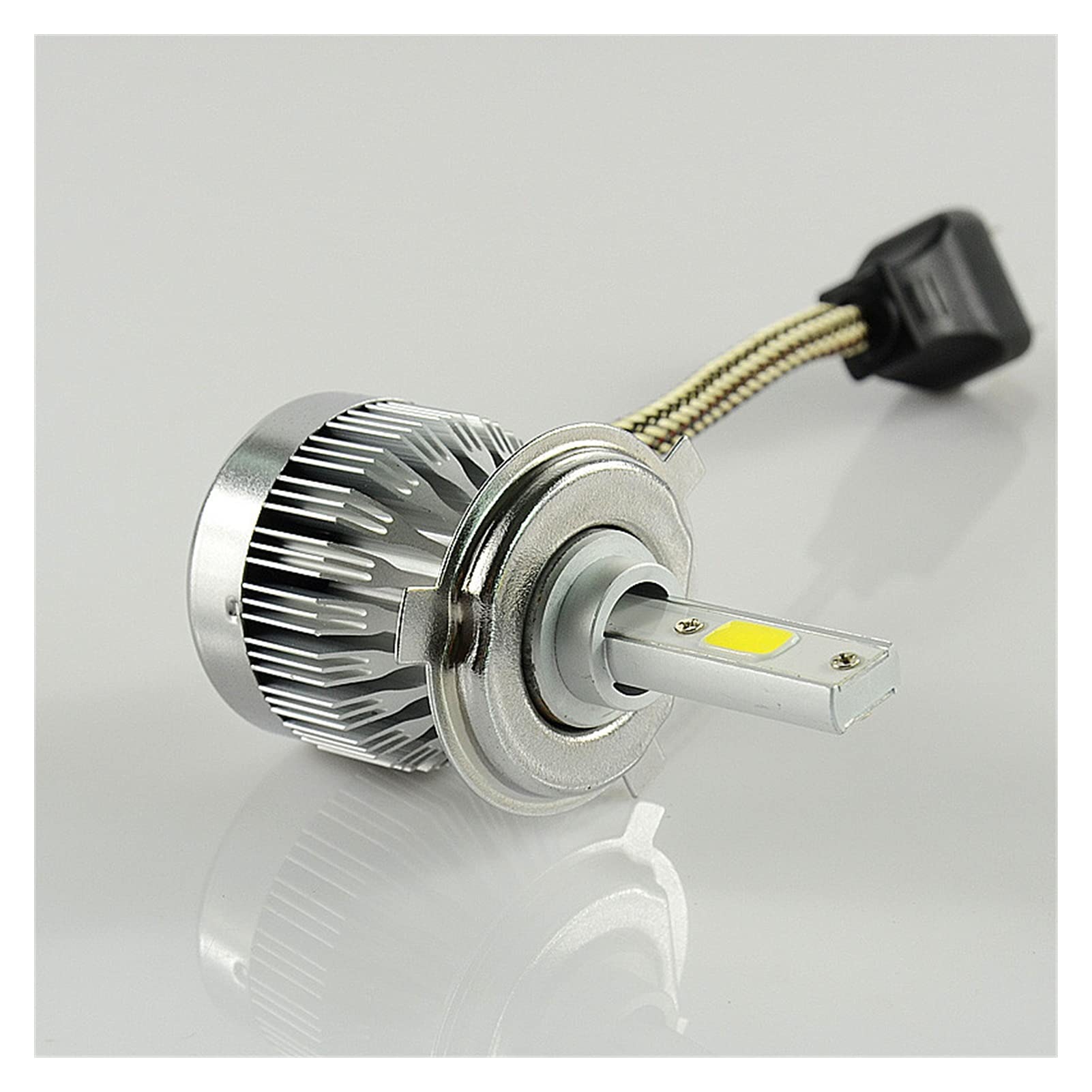 fari a LED 2 PCS LED Auto Automobile Faro Anteriore Fendinebbia fendinebbia Kit di conversione H4 Alta e Bassa Lampadina H/L Alta e Bassa Bulb 6000K 60W 6000LM Lampadina a LED