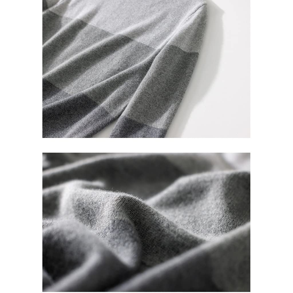 Maglione Casual da Uomo Maglione di cachemire a righe sfumate semplici alla moda Maglione caldo comodo e comodo da uomo con scollo tondo abbinato a colori da uomo Maglione per le Vacanze ( Color : A ,