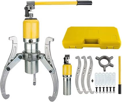 Hydraulic Gear Puller, Bearing pullers, 5T,10T,15T,20T Hydraulic Puller Bearing Hub Separator 3 Jaws Gear Puller Kit, Hydraulic Gear/Bearing/Wheel Bearing Puller Separator,5T