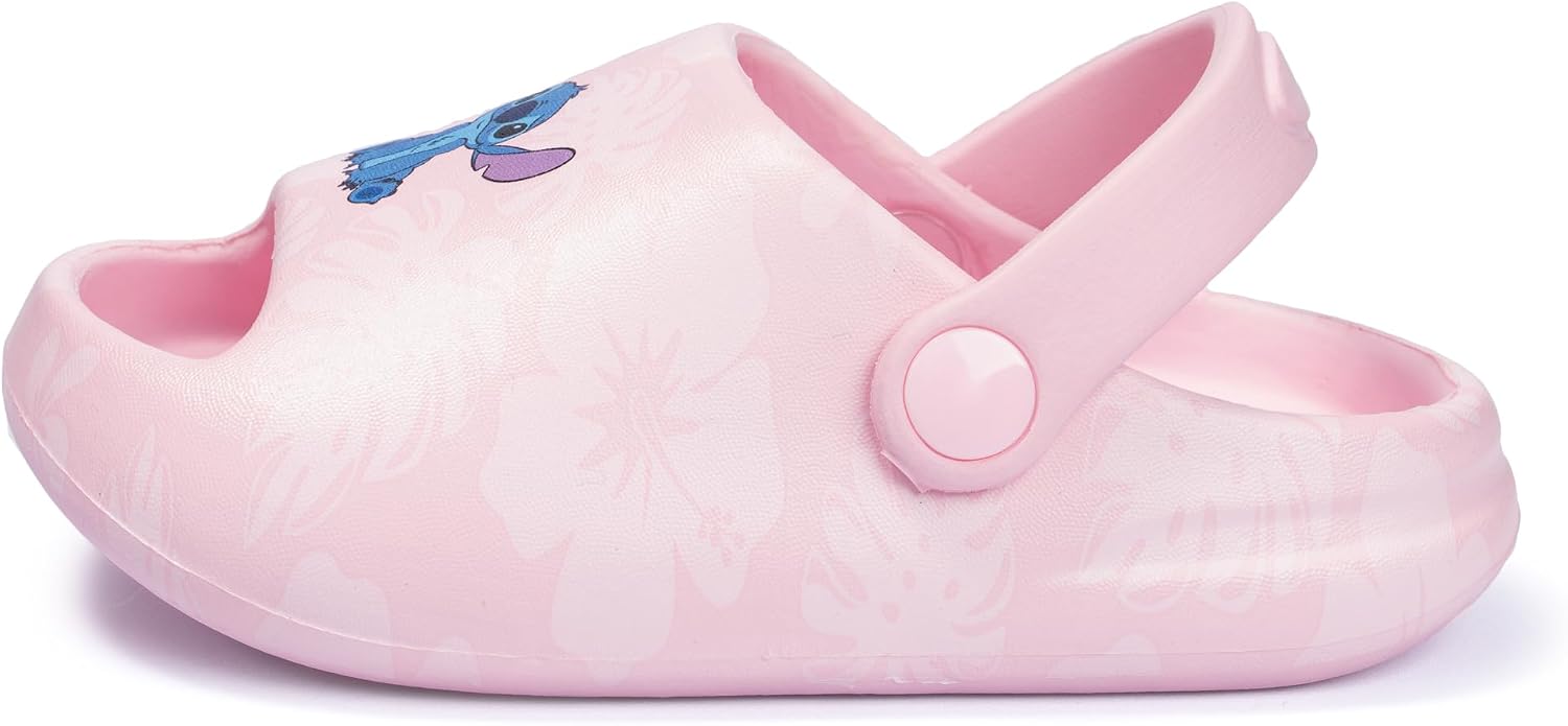 Disney Stitch Water Shoes for Toddlers Girls - Open Toe Clogs, True Sizing, Durable, Lightweight & Breathable Design