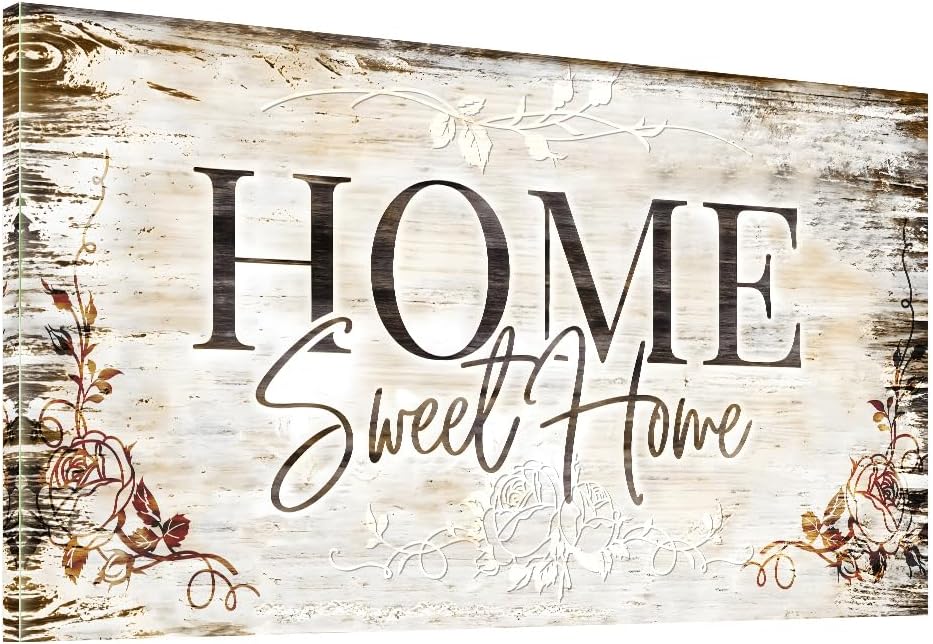 Home Sweet Home Wall Decor Canvas Wall Art Print Painting Framed for Living Room Decoration Modern Artwork Stretched 20"x40"