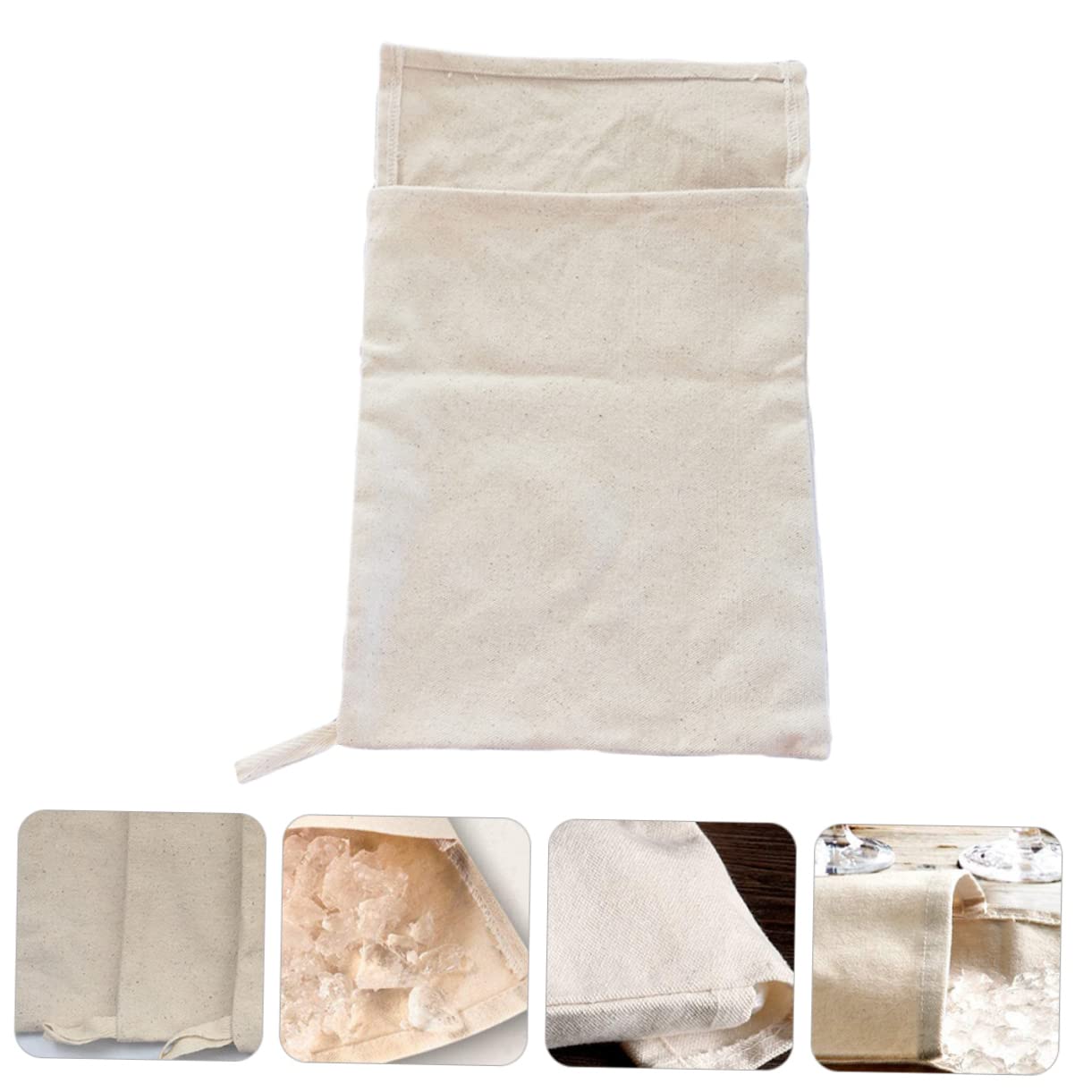 GRIRIW Crushed Ice Pack Canvas Ice Bag Kit for Mixed Drinks Kitchen Bar Party Tool