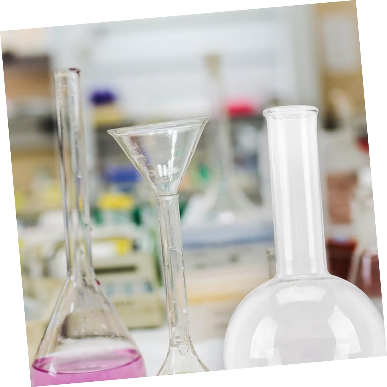 Matraz de Fondo Plano 250ml 3 Piezas de Vidrio Transparente | Cuello Estrecho, Pared Uniforme, Apto para Calentamiento, Educación E Investigación