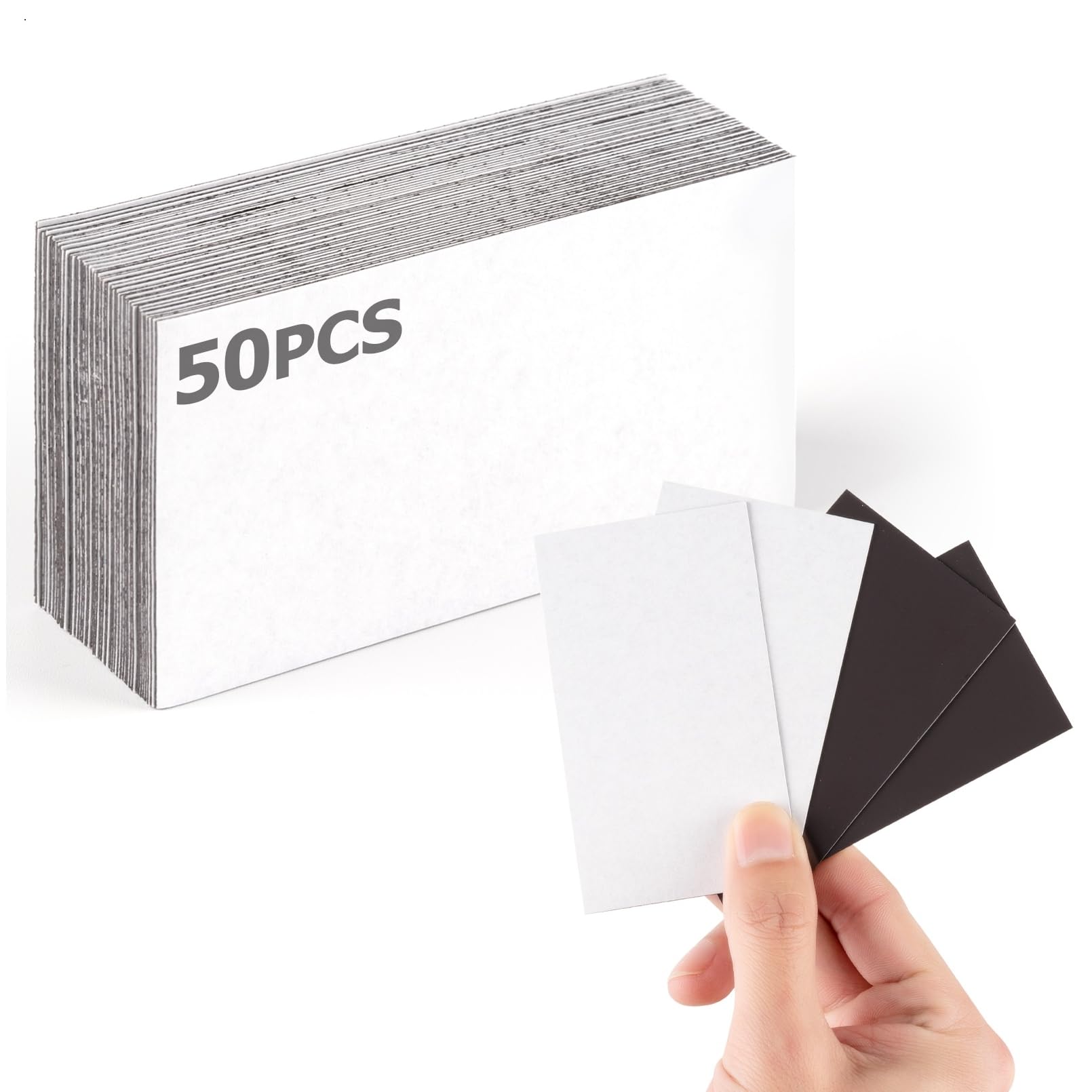 2X3.5 Business Card Magnets Peel and Stick,Self Adhesive Magnetic Tape,Turn Regular Name Cards Into Magnetic for Long-Term Display