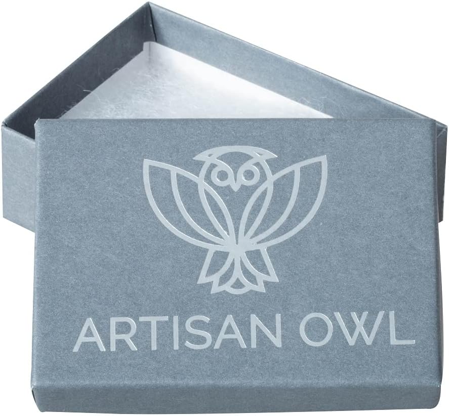 Artisan Owl - Black Fleur De Lis Dangle Earrings - Image 2