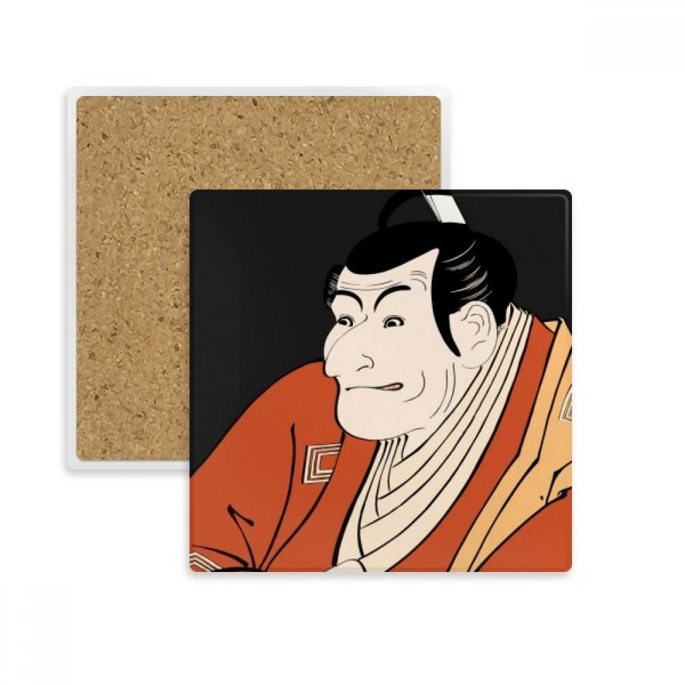 Dessous de verre ukiyo homme kimono pour protection table basse et bureau