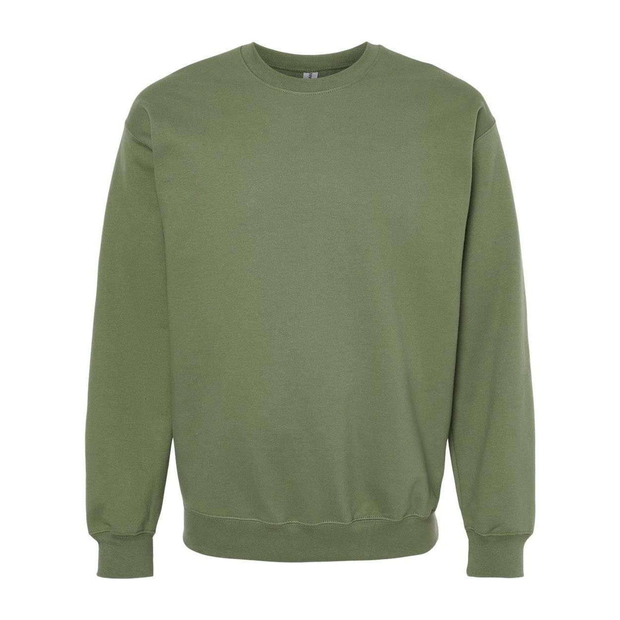 Gildan Mens Softstyle Crewneck Sweatshirt, Military Green, 4XL