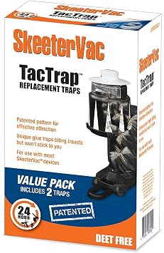 SkeeterVac TacTrap Replacements, Sticky Trap for Mosquitoes for Use with SkeeterVac Mosquito Killer - 2 Pack