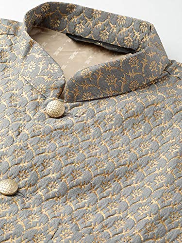 Image of SOJANYA (Since 1958 Men's Silk Blend Kurta Pyjama & Nehrujacket Combo