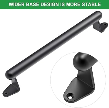 SELEWARE 17 Inch Black Playground Safety Handles, 6 Pack Metal Grab Bars