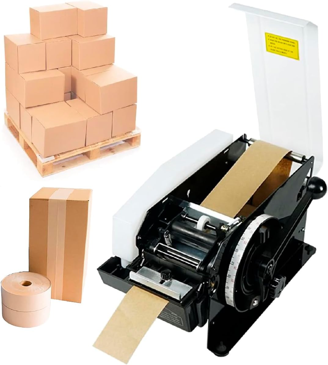 Tape Dispenser, Wet Water Kraft Paper Tape Dispenser, Manual Water-Activated Tape Dispenser, for Shipping, Carton and Box Sealing
