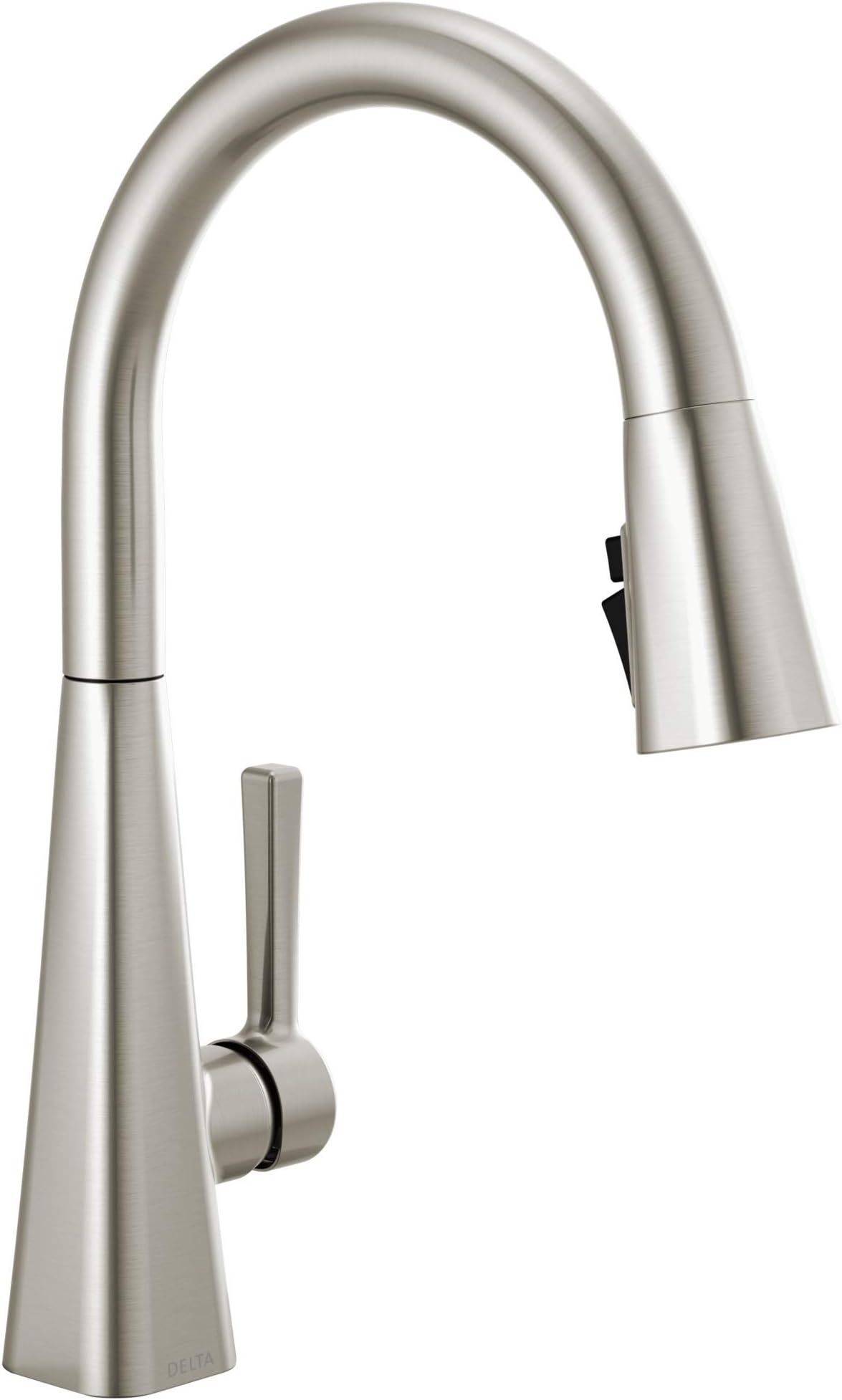 Lenta Brushed Nickel Kitchen Faucet with Pull Down Sprayer, Modern Single Hole Kitchen Sink Faucet, Single Handle, SpotShield Stainless 19802Z-SP-DST