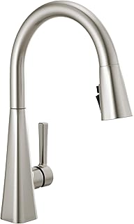 Lenta Brushed Nickel Kitchen Faucet with Pull Down Sprayer, Modern Singl...