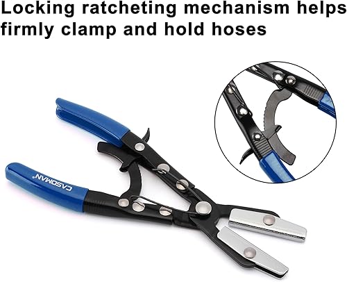 Miniatura 4 de CASOMAN Juego de 3 alicates azules para manguera, alicates de bloqueo para mangueras automotrices, líneas de radiador, líneas de combustible, líneas
