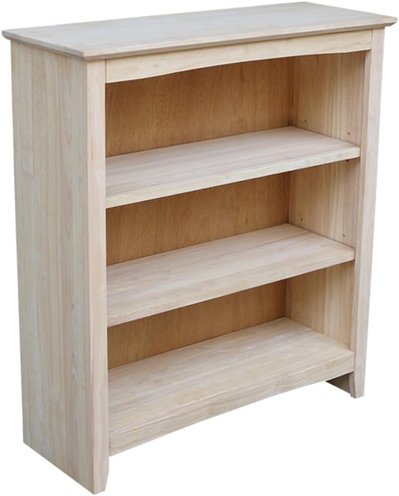 🛒 Crazy Deals International Concepts Shaker Bookcase, 36-Inch, Unfinished