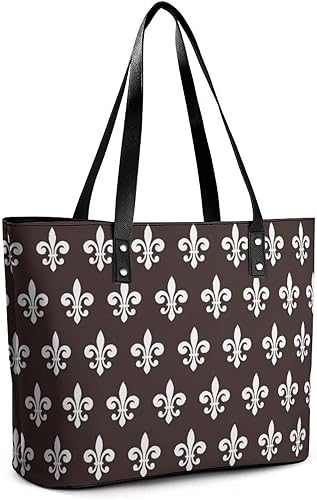 Miniatura 5 de Bolsa de mano, bolsas de mano para mujer, bolso de hombro de cuero con cremallera para trabajo, viajes, compras, playa