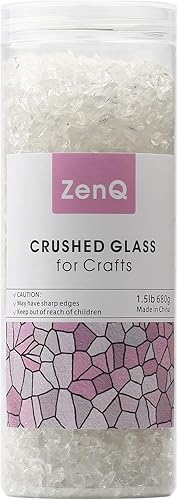 Miniatura 5 de ZenQ Vidrio triturado para manualidades, arte de resina, negro, 1.5 libras