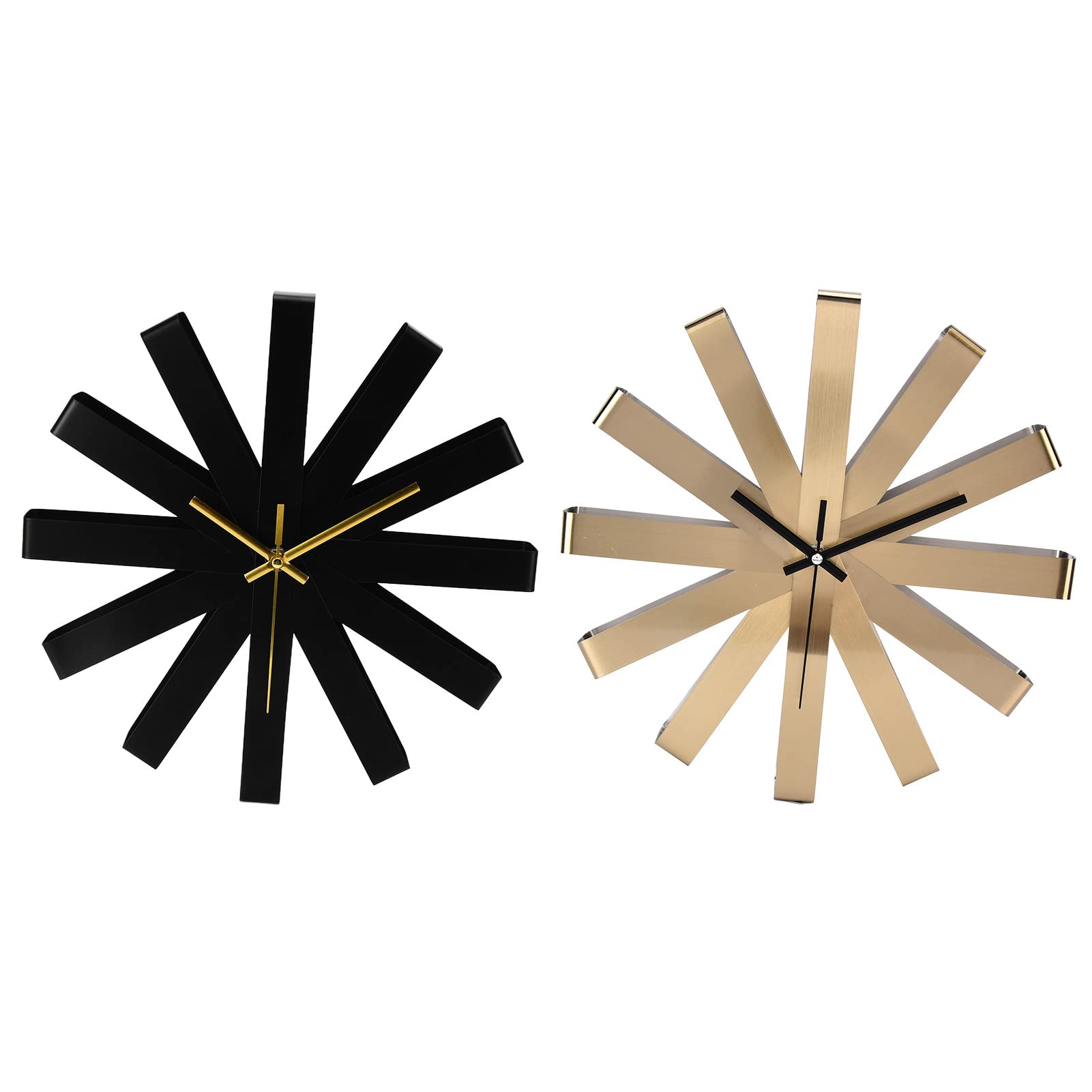 Horloge murale pour décor de salon contemporain et design épuré en acier noir