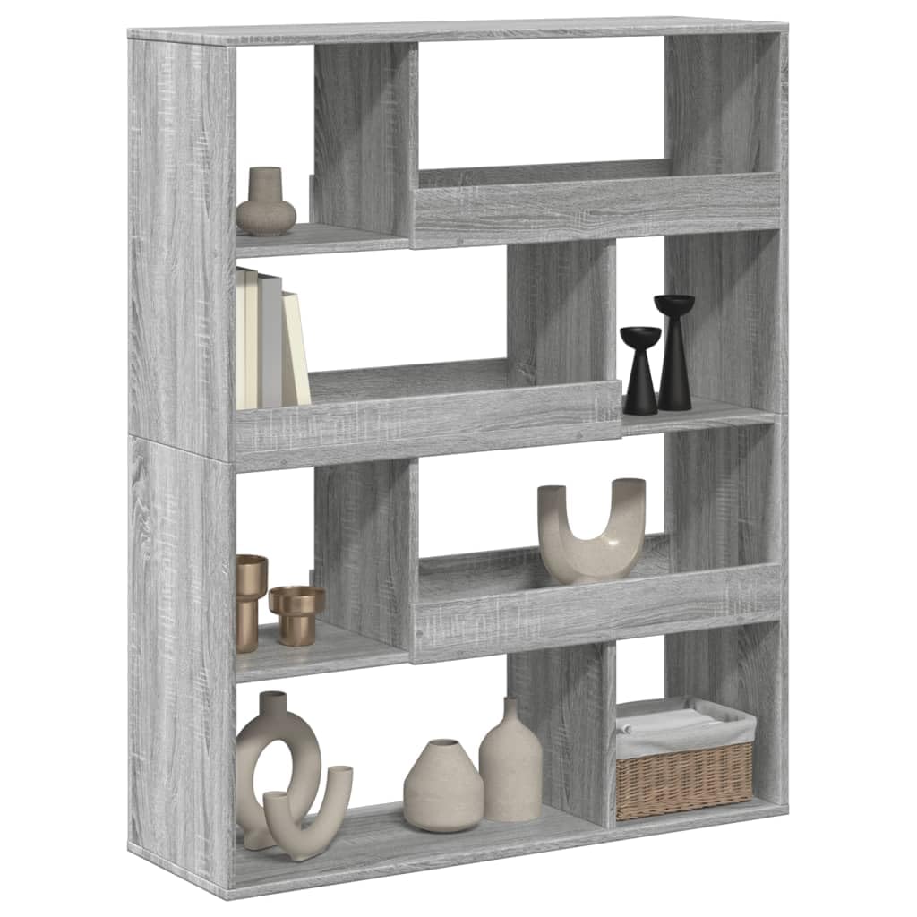 Ścianka działowa Sonoma uniwersalna półka na książki, regał biurowy do hotelu, 100 x 33 x 125,5 cm, materiał drewnopochodny