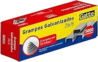 Grampo para Grampeador, Make+, 26/6, Galvanizado, 5000 Grampos