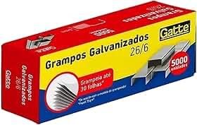 Grampo para Grampeador, Make+, 26/6, Galvanizado, 5000 Grampos