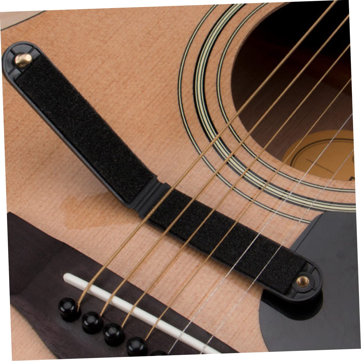 HEMOTON Silenciador Ajustable para Guitarra Acústica y Flamenca, Accesorio Práctico para Reducción de Sonido, Herramienta para Práctica de Guitarra sin Dañar Instrumento, Compatible