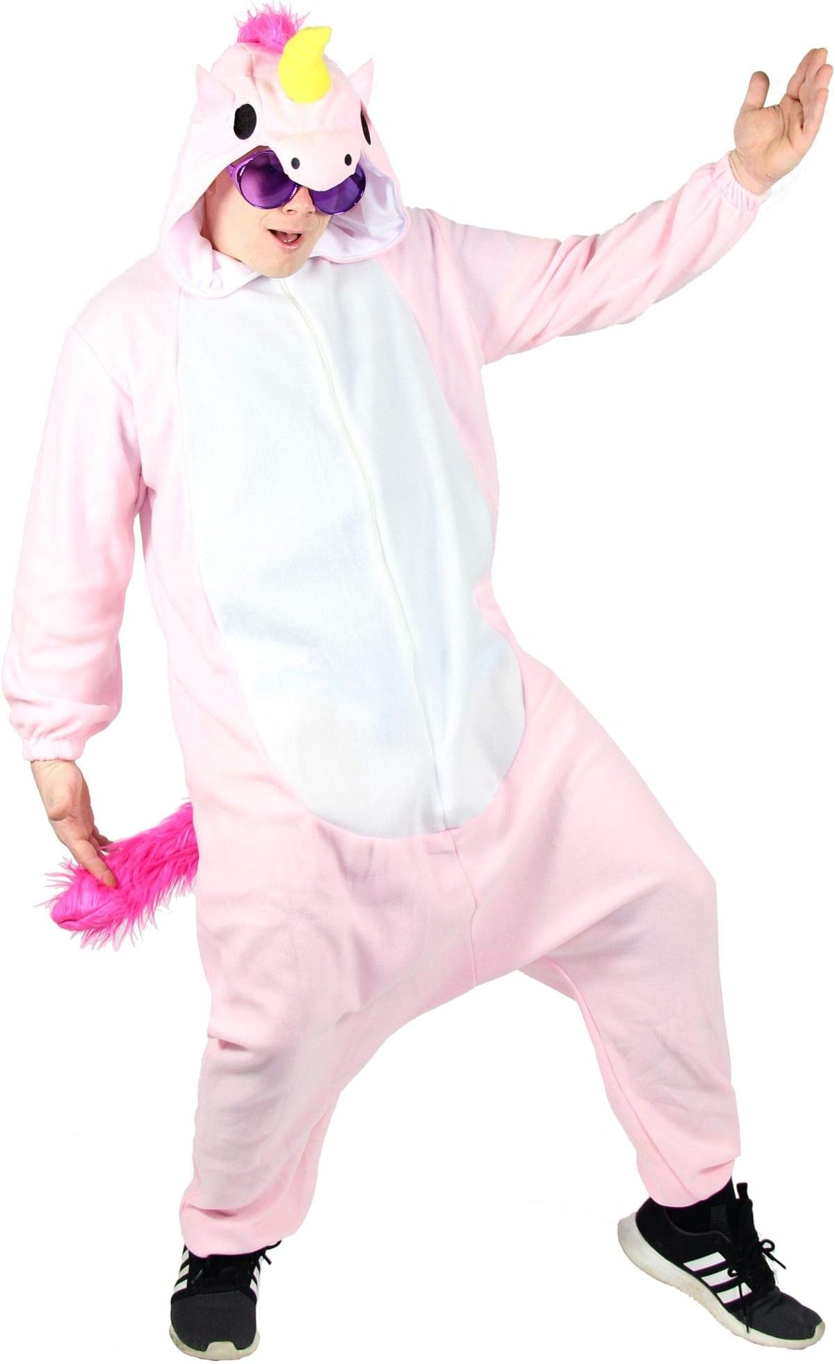 Foxxeo Pink Unicorn Costume for Adults Ladies Men, Size: XS