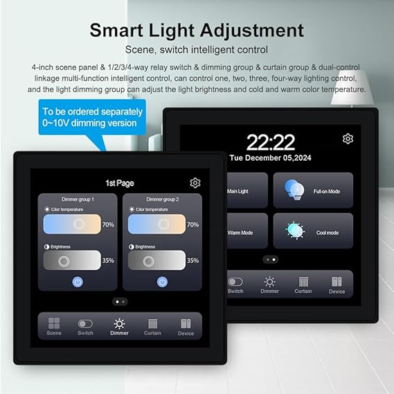 Tuya Smart Control Panel Smart Control Panel Touch Screen Panel Switch Zigbee Intelligent Home Wall Push Light Switch Black