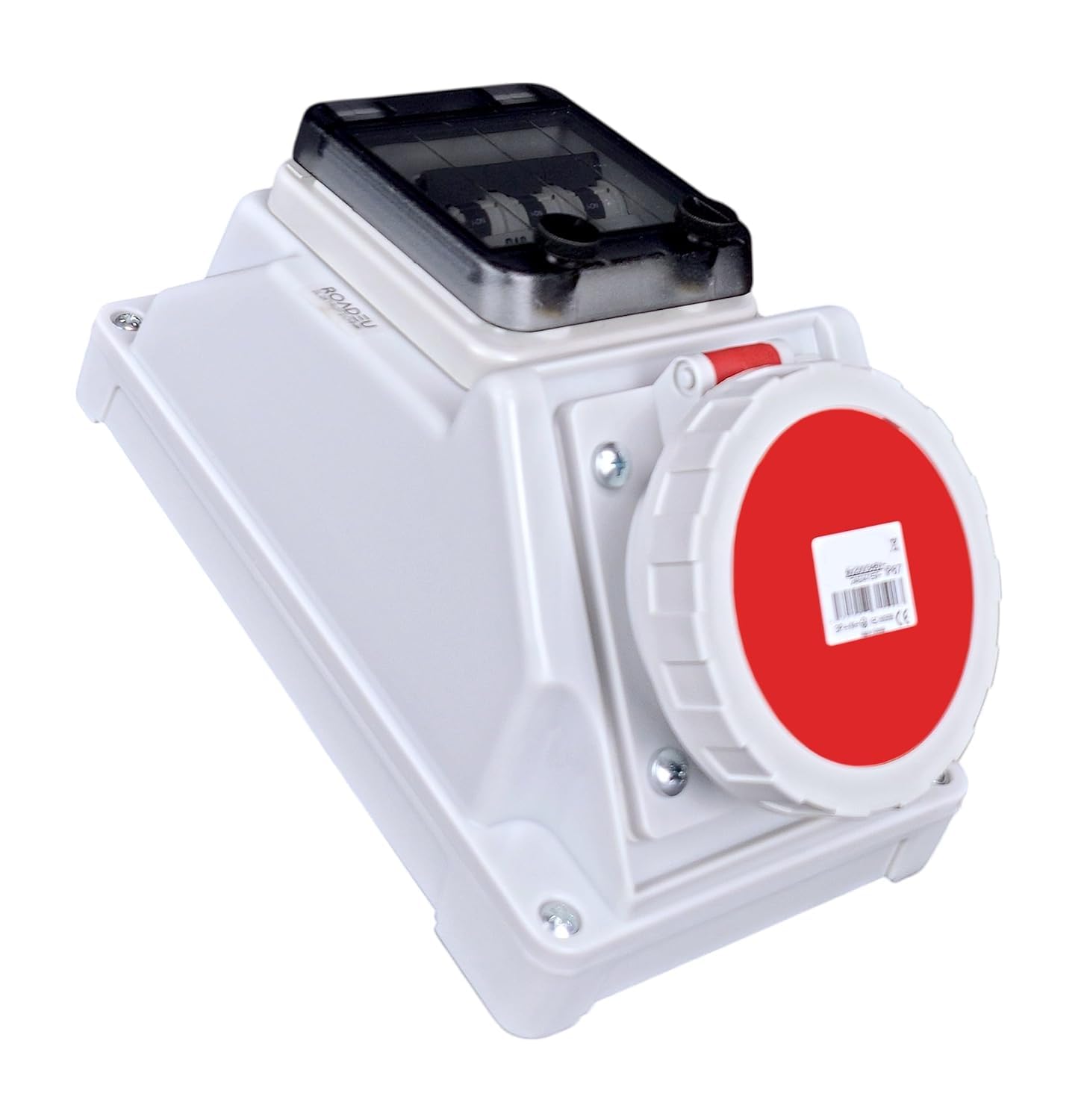 RoadEu – Presa a muro IP66 CEE 16A con interruttore magnetotermico – 400V 5 poli trifase – Impermeabile & antipolvere – Ideale per esterni e ambienti umidi