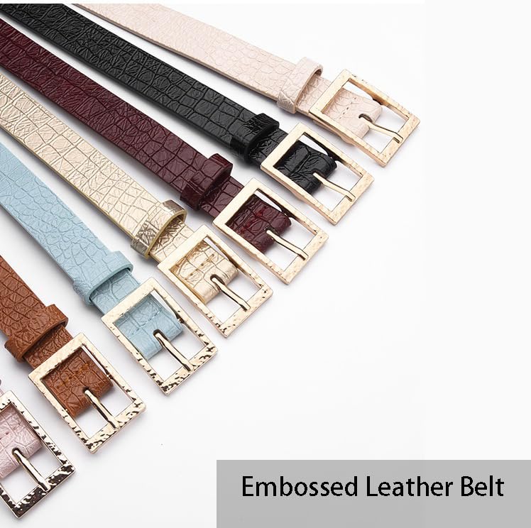 Vintage Embossed Leather Belt, Alloy Pin Buckle, Women's Belt for Jeans and Dresses2
