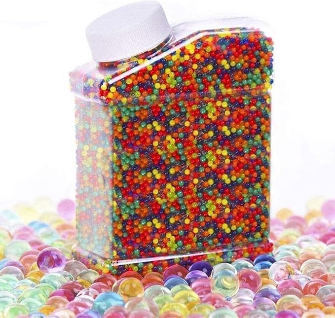 Water Beads 50 000 Pieces of Non-Toxic Biodegradable Water Balls Round Pearl Gel Beads for Vase Wedding Decoration Plants and Home.