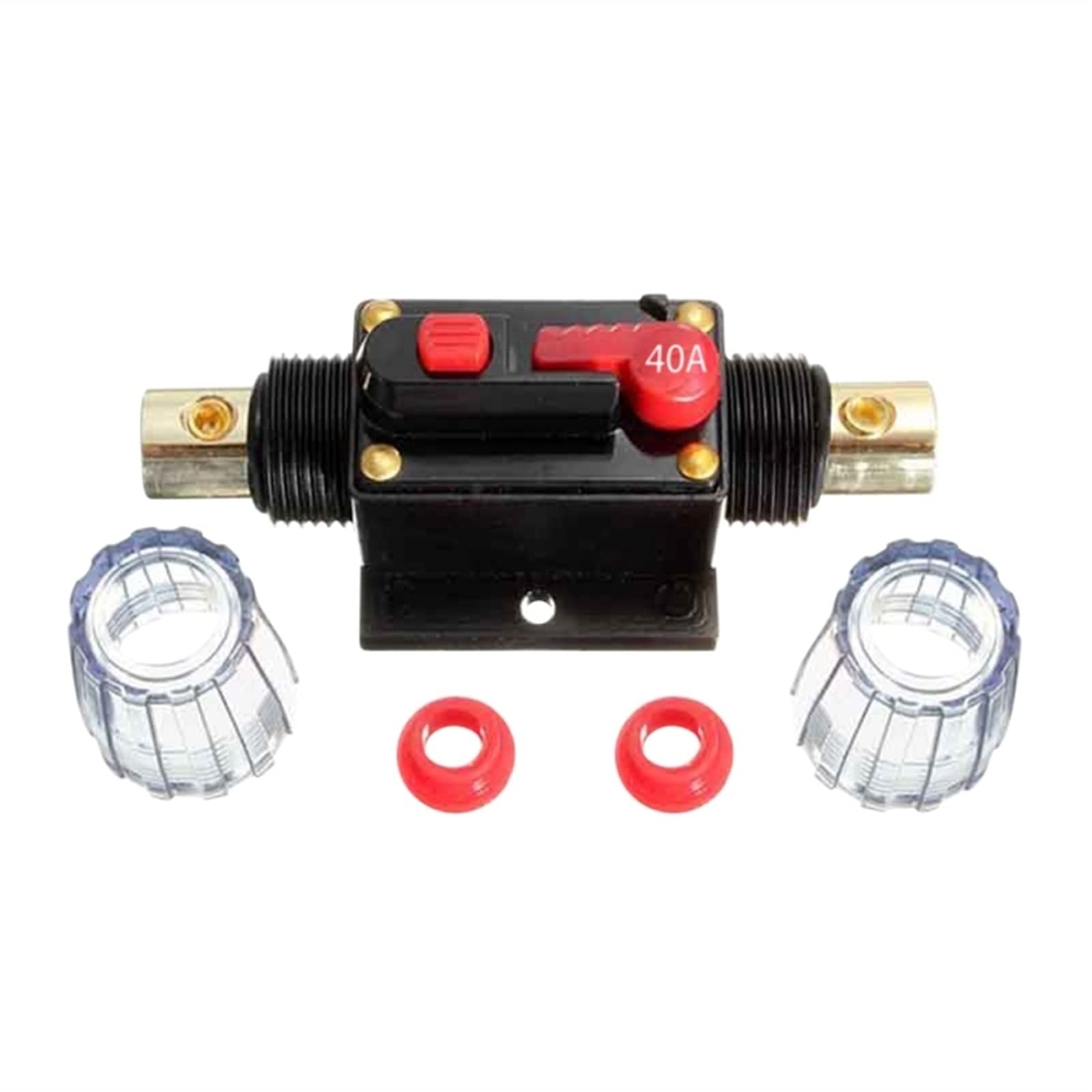 IEUMJNAT Circuit Breaker 12V DC 20A-100A AMP Car Audio Video Solar Energy Inline Power Protection Fuse Holder Insurance Switch Safety(100a)